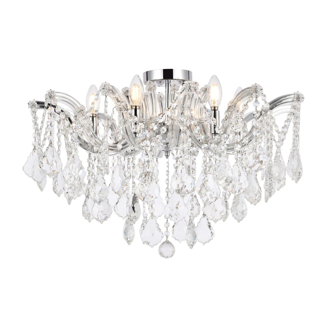 Maria Theresa Crystal Flush Mount in Chrome by Elegant