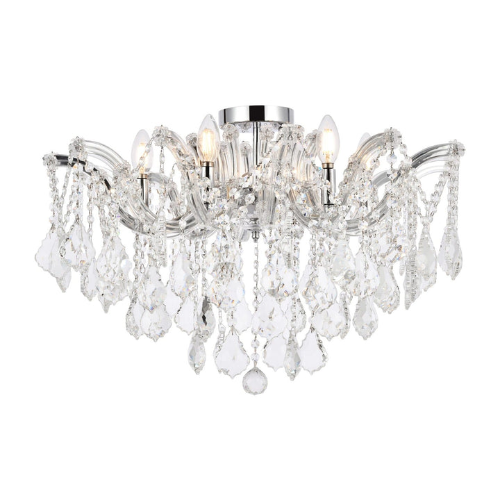 Maria Theresa Crystal Flush Mount in Chrome by Elegant