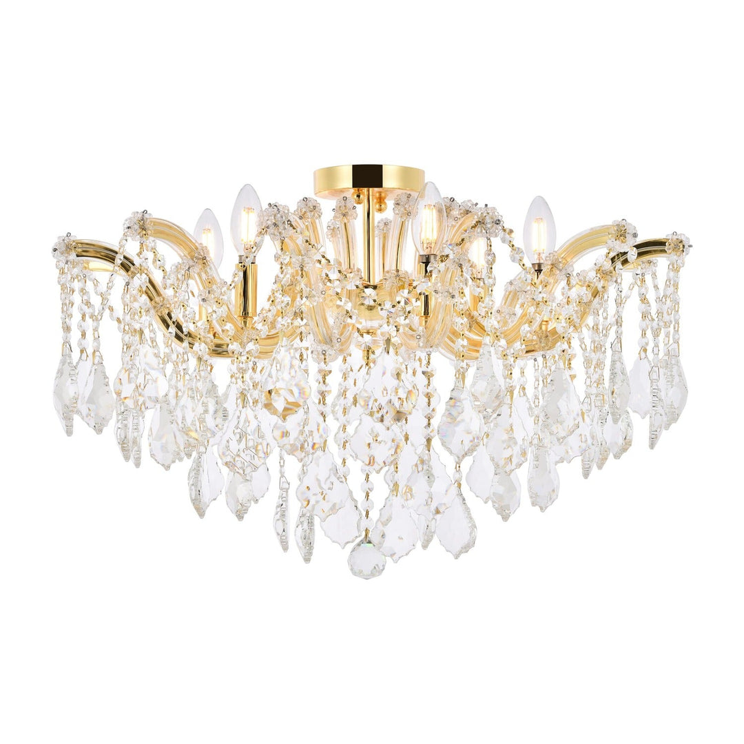 Maria Theresa Crystal Flush Mount in Gold by Elegant
