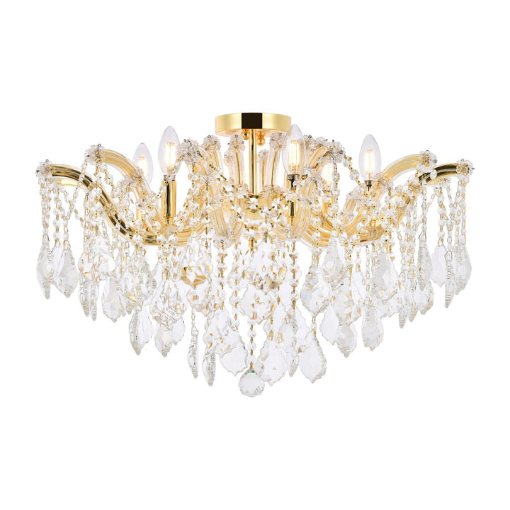 Maria Theresa Crystal Flush Mount in Gold by Elegant