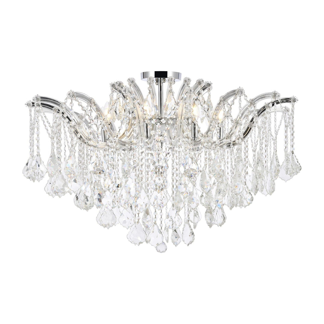 Maria Theresa Crystal Flush Mount in Chrome by Elegant