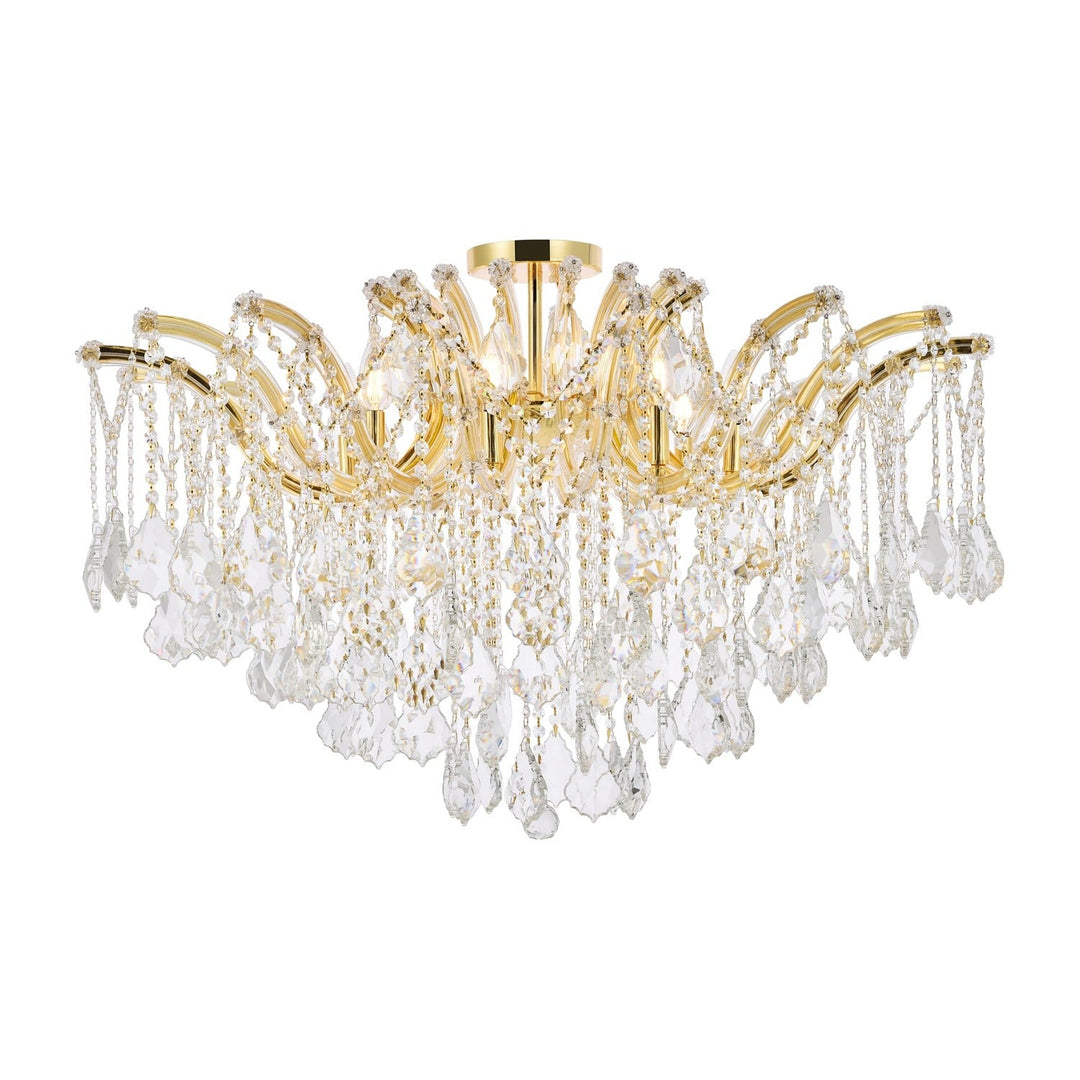 Maria Theresa Crystal Flush Mount in Gold by Elegant