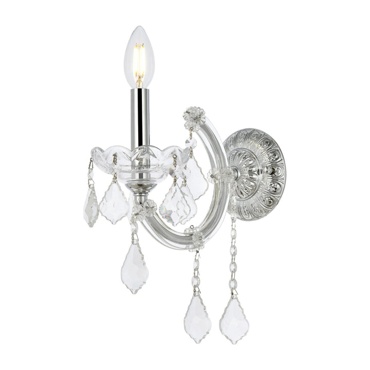 Maria Theresa Crystal Wall Sconce in Chrome by Elegant