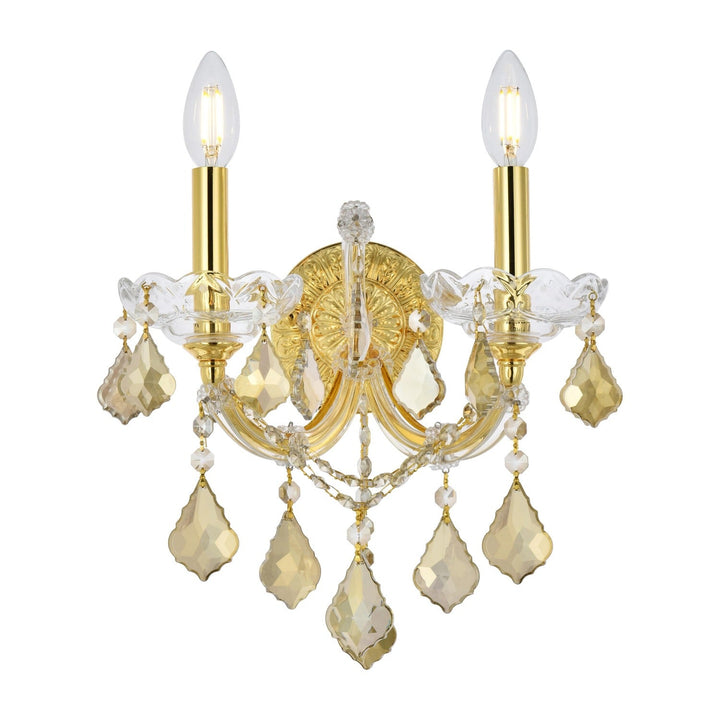 Maria Theresa Crystal Wall Sconce in Gold by Elegant