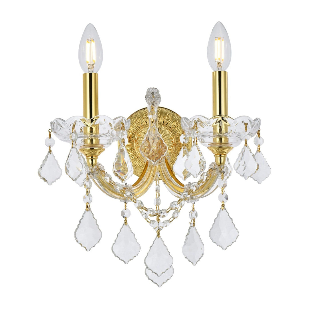 Maria Theresa Crystal Wall Sconce in Gold by Elegant