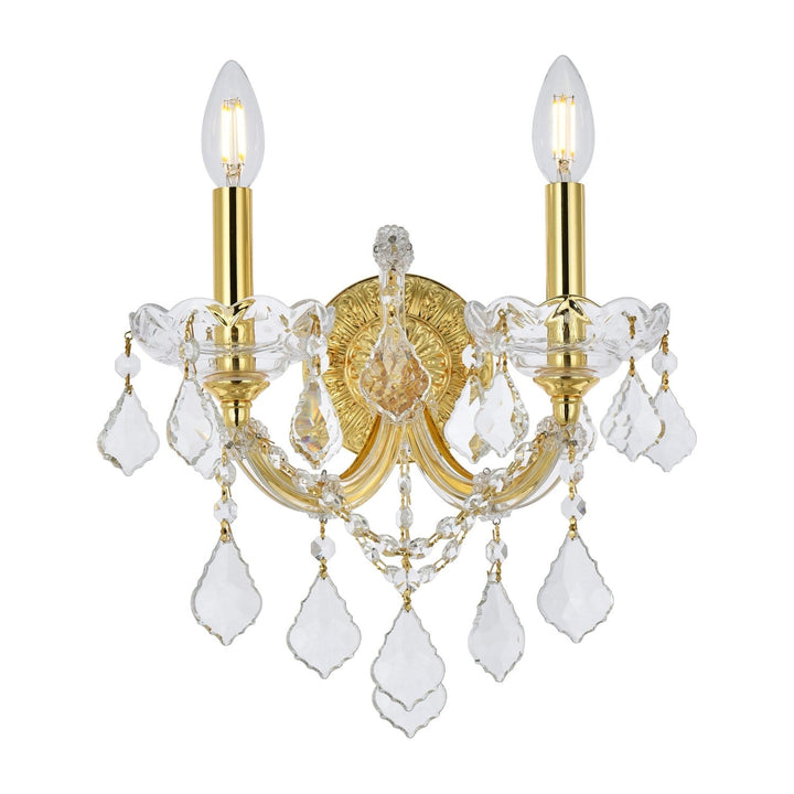 Maria Theresa Crystal Wall Sconce in Gold by Elegant