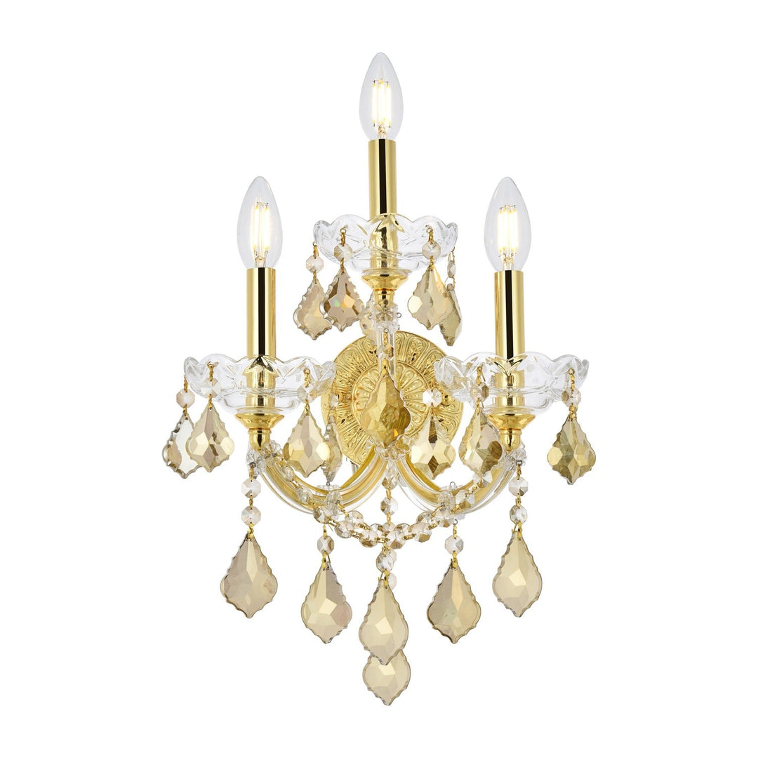 Maria Theresa Crystal Wall Sconce in Gold by Elegant