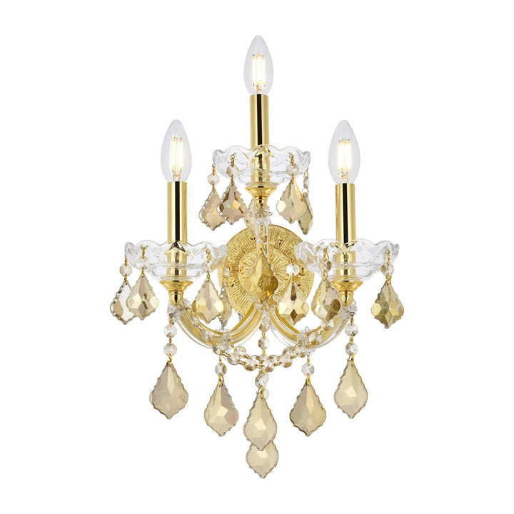 Maria Theresa Crystal Wall Sconce in Gold by Elegant