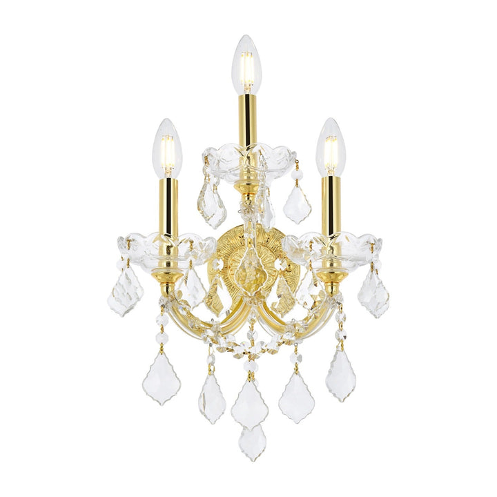 Maria Theresa Crystal Wall Sconce in Gold by Elegant
