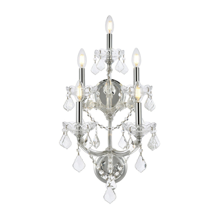 Maria Theresa Crystal Wall Sconce in Chrome by Elegant