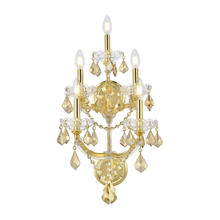 Maria Theresa Crystal Wall Sconce in Gold by Elegant