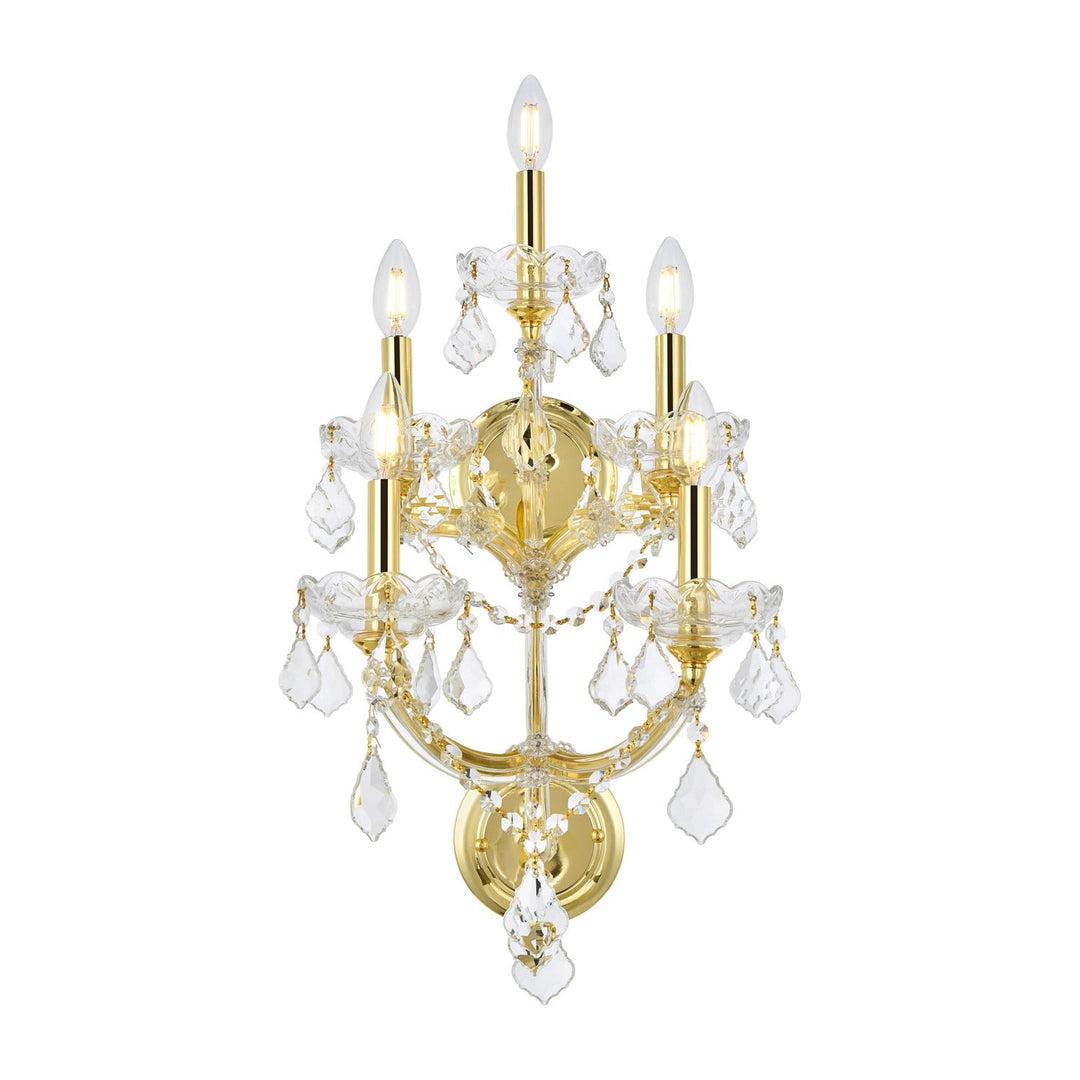 Maria Theresa Crystal Wall Sconce in Gold by Elegant