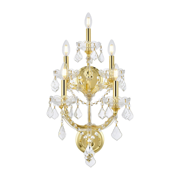 Maria Theresa Crystal Wall Sconce in Gold by Elegant