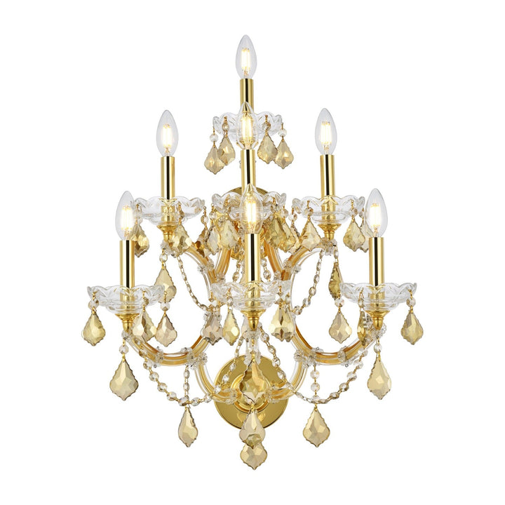 Maria Theresa Crystal Wall Sconce in Gold by Elegant
