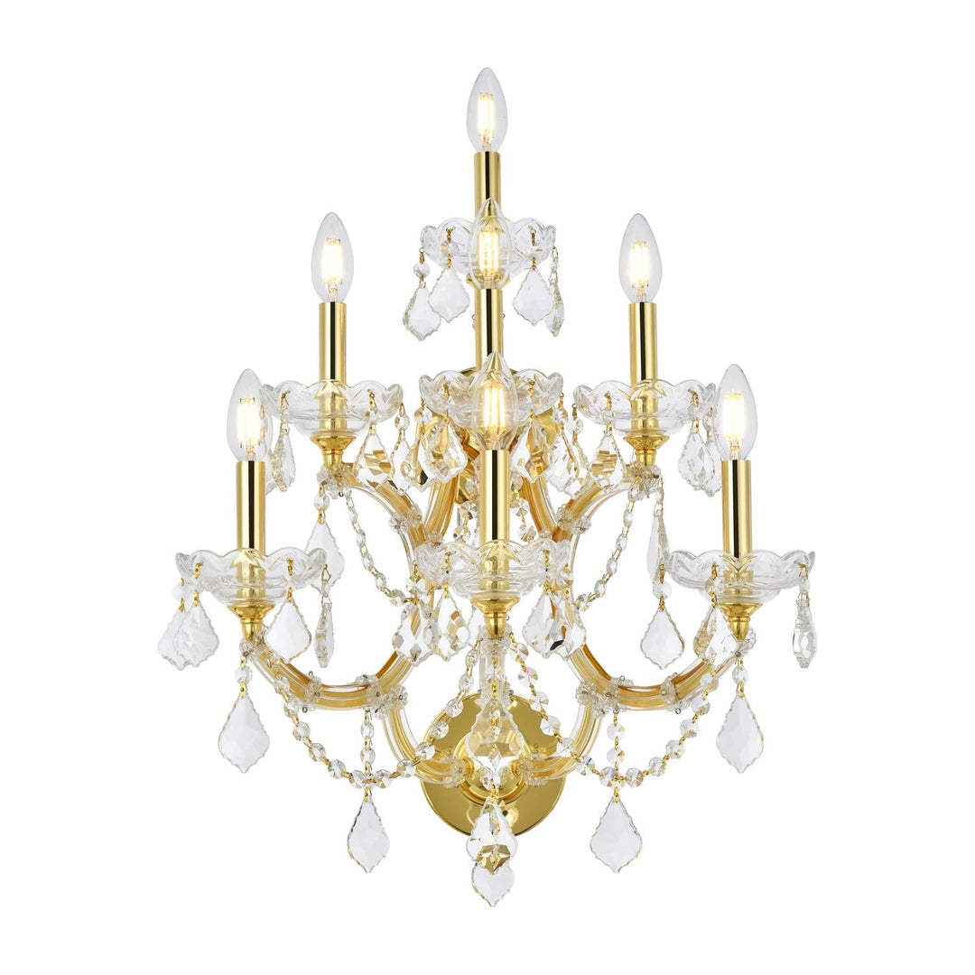 Maria Theresa Crystal Wall Sconce in Gold by Elegant