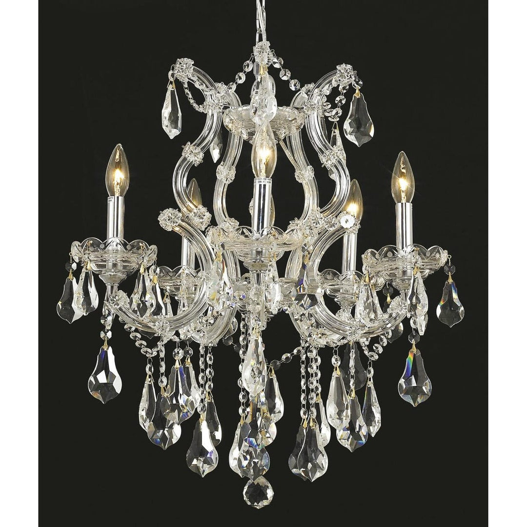 Maria Theresa Crystal Chandelier (2801) in Chrome by Elegant