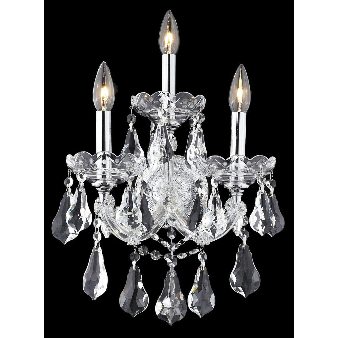 Maria Theresa Crystal Wall Sconce (2801) in Chrome by Elegant