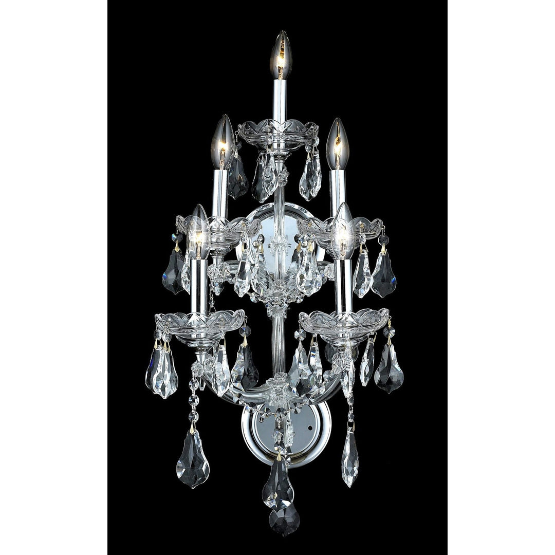 Maria Theresa Crystal Wall Sconce (2801) in Chrome by Elegant