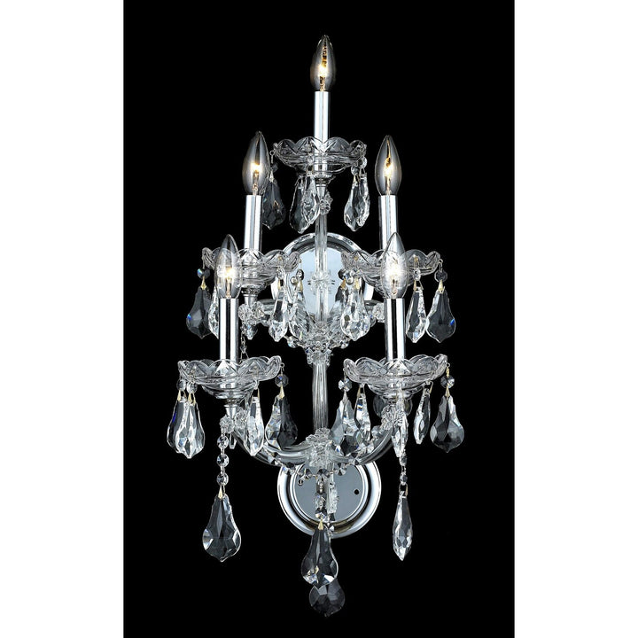 Maria Theresa Crystal Wall Sconce (2801) in Chrome by Elegant