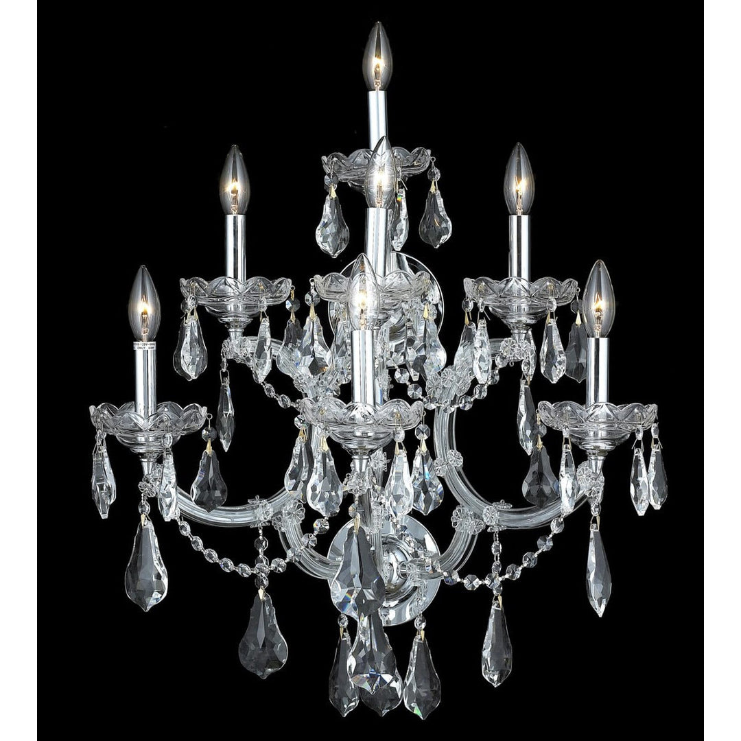 Maria Theresa Crystal Wall Sconce (2801) in Chrome by Elegant