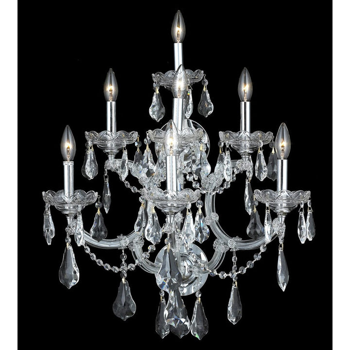 Maria Theresa Crystal Wall Sconce (2801) in Chrome by Elegant