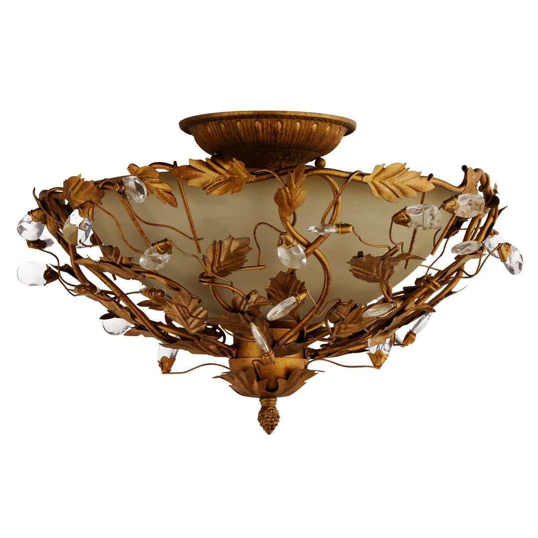 Elegante 3-Light Semi-Flush Mount
