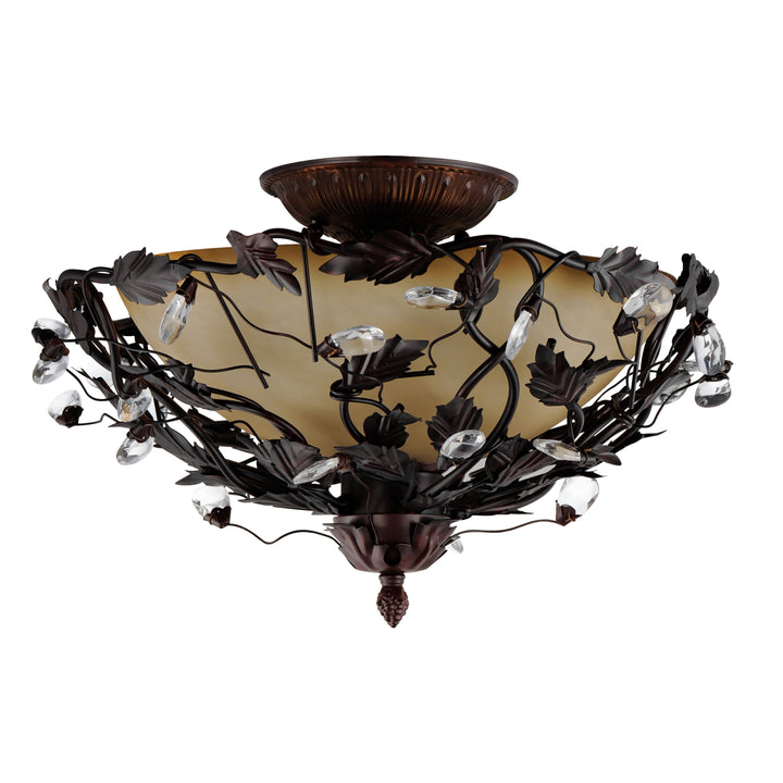 Elegante 3-Light Semi-Flush Mount