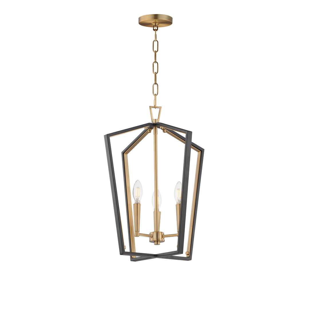 Melrose Pendant Black / Natural Aged Brass