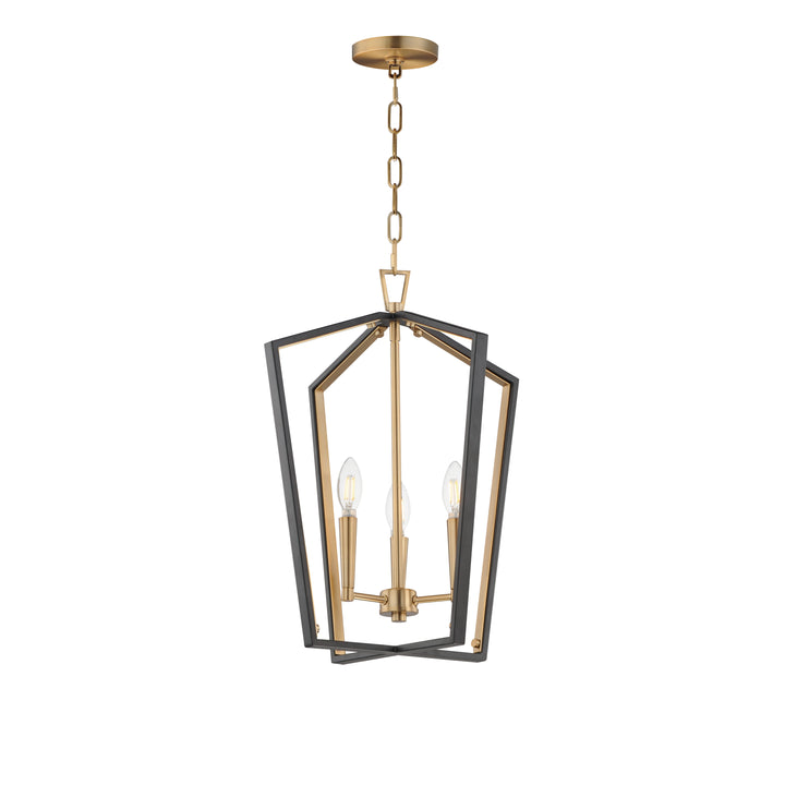Melrose Pendant Black / Natural Aged Brass