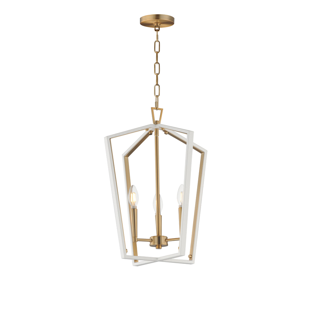 Melrose Pendant White / Natural Aged Brass