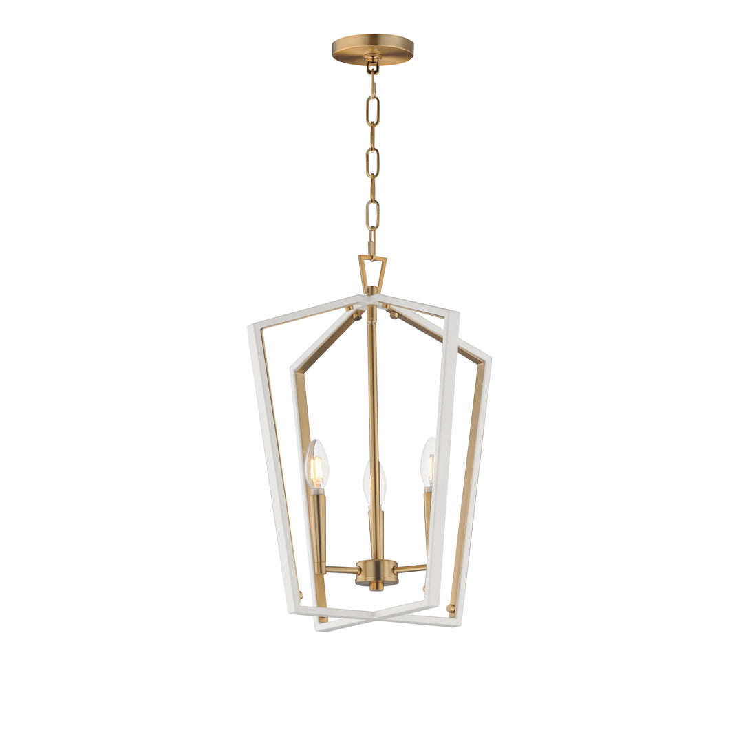 Melrose Pendant White / Natural Aged Brass