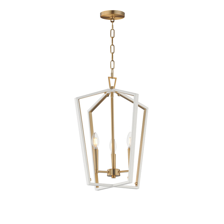 Melrose Pendant White / Natural Aged Brass