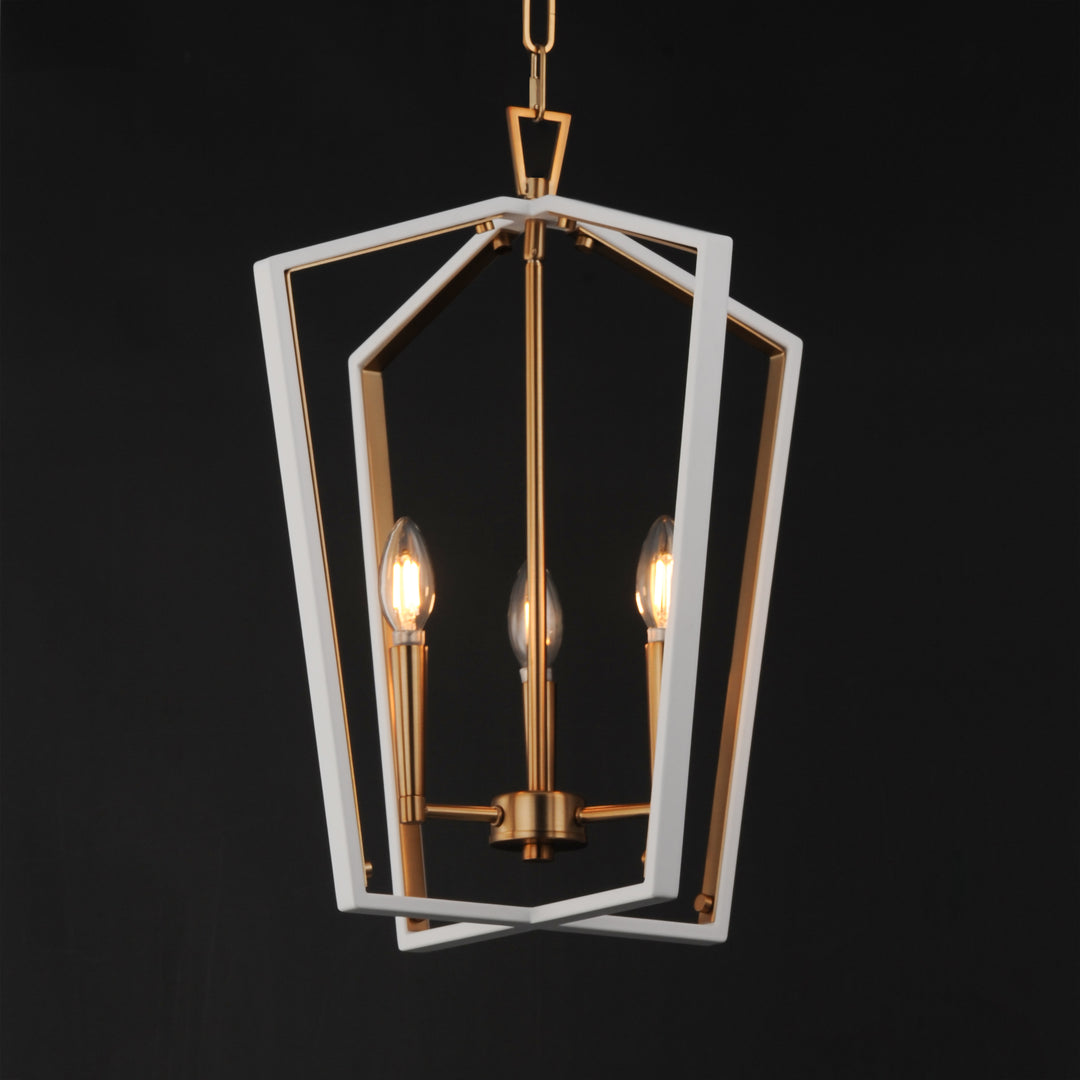 Melrose Pendant White / Natural Aged Brass alternate view