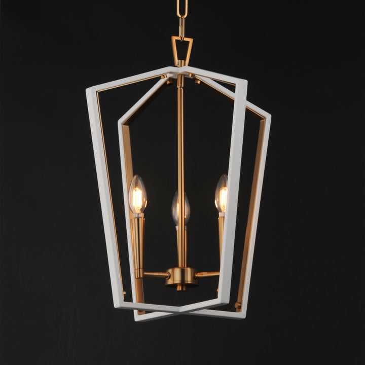 Melrose Pendant White / Natural Aged Brass alternate view