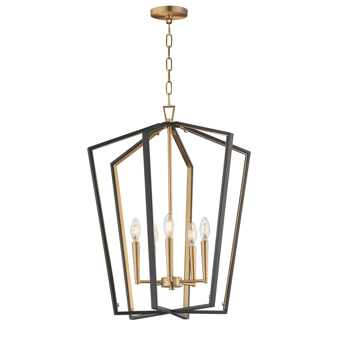 Melrose Pendant Black / Natural Aged Brass