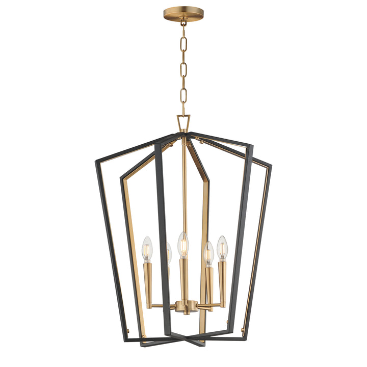 Melrose Pendant Black / Natural Aged Brass
