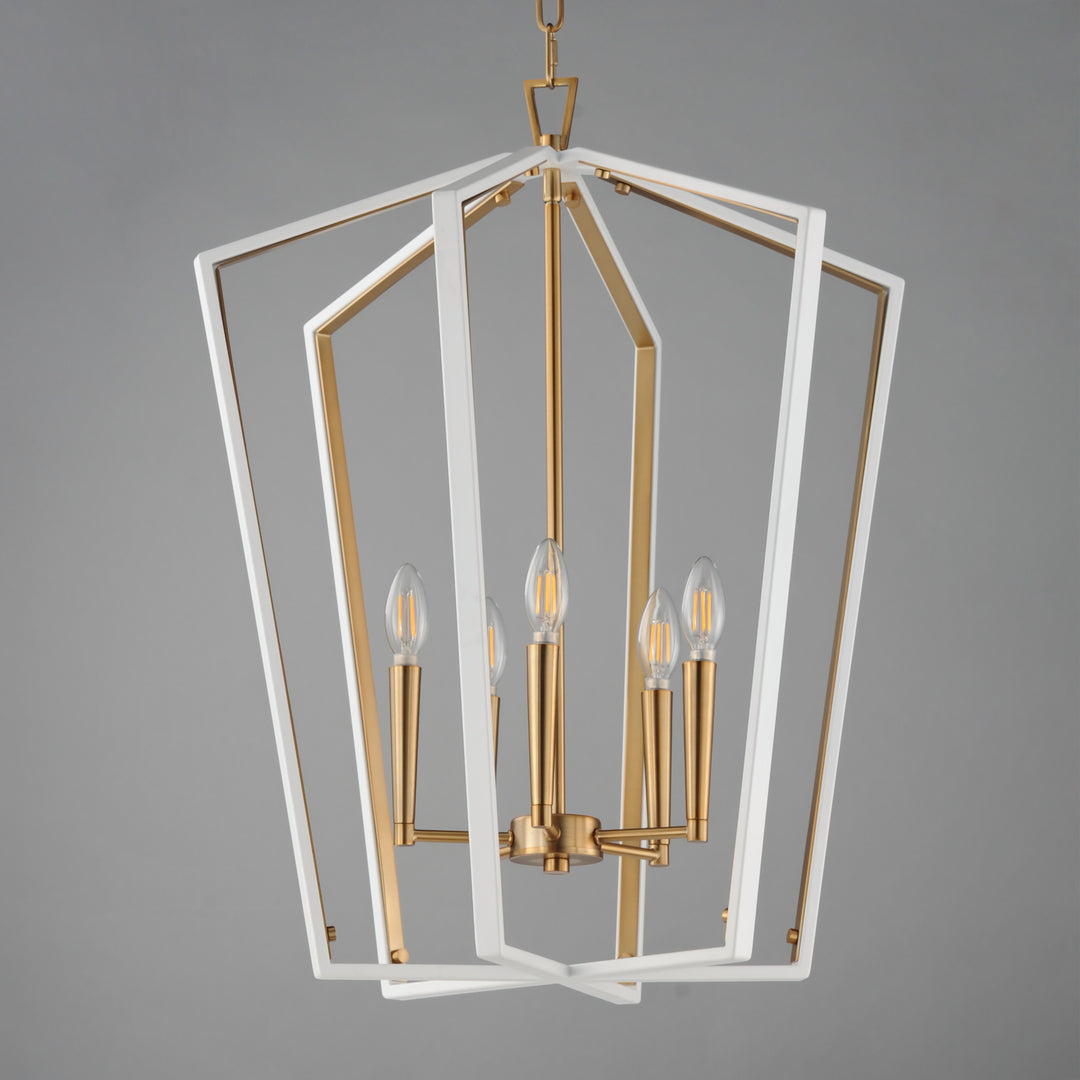 Melrose Pendant White / Natural Aged Brass alternate view