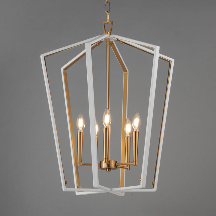 Melrose Pendant White / Natural Aged Brass alternate view