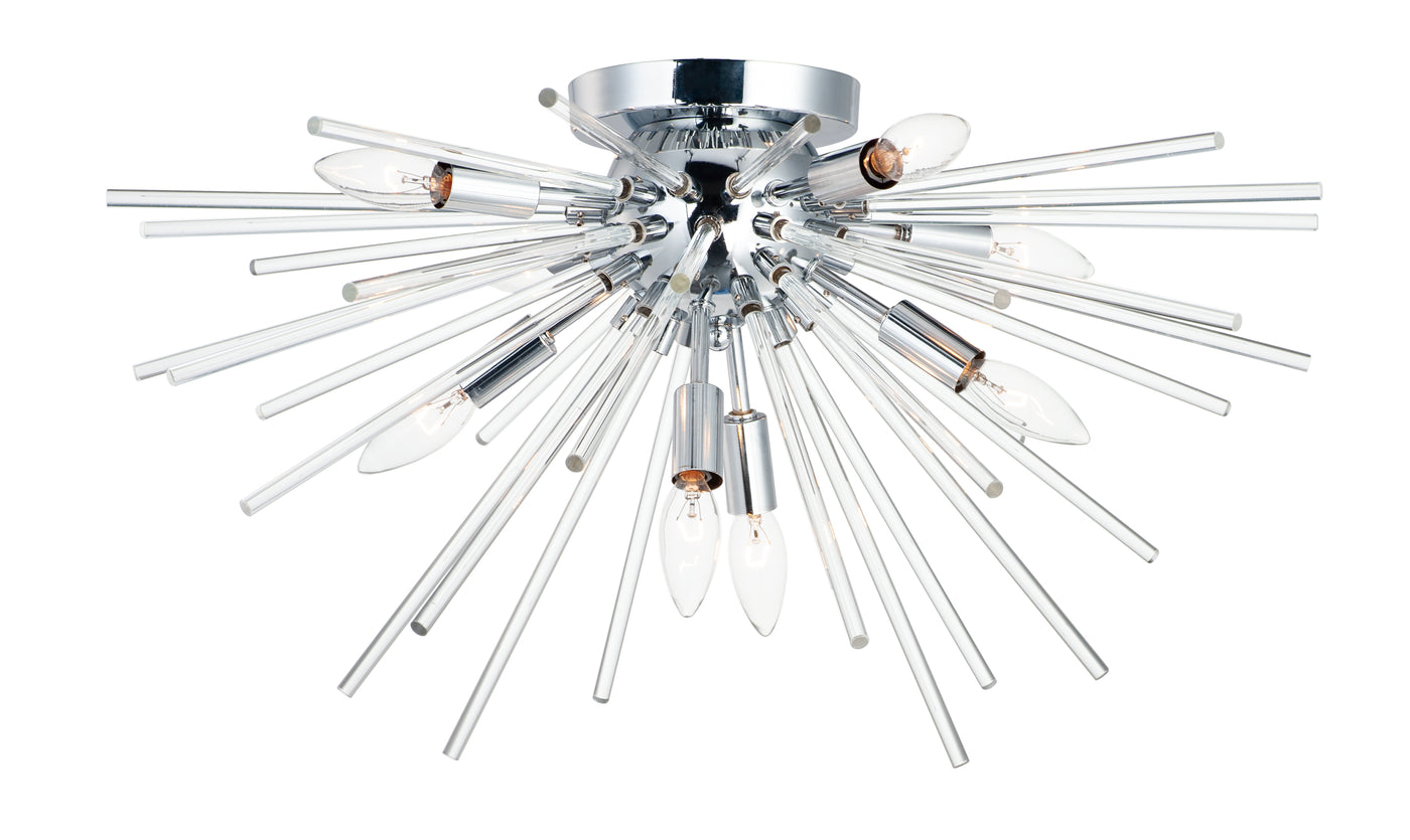 Polaris - 8 Light Flush Mount