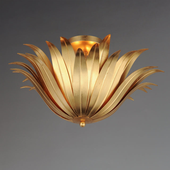 Firenze 3-Light Semi-Flush/Pendant Convertible Gold Leaf alternate view