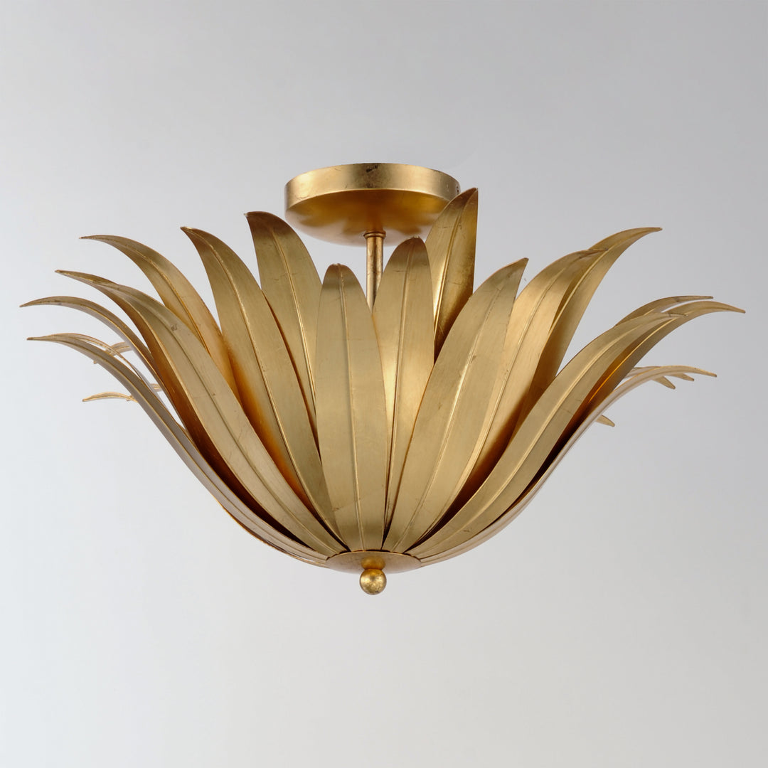 Firenze 3-Light Semi-Flush/Pendant Convertible Gold Leaf alternate view