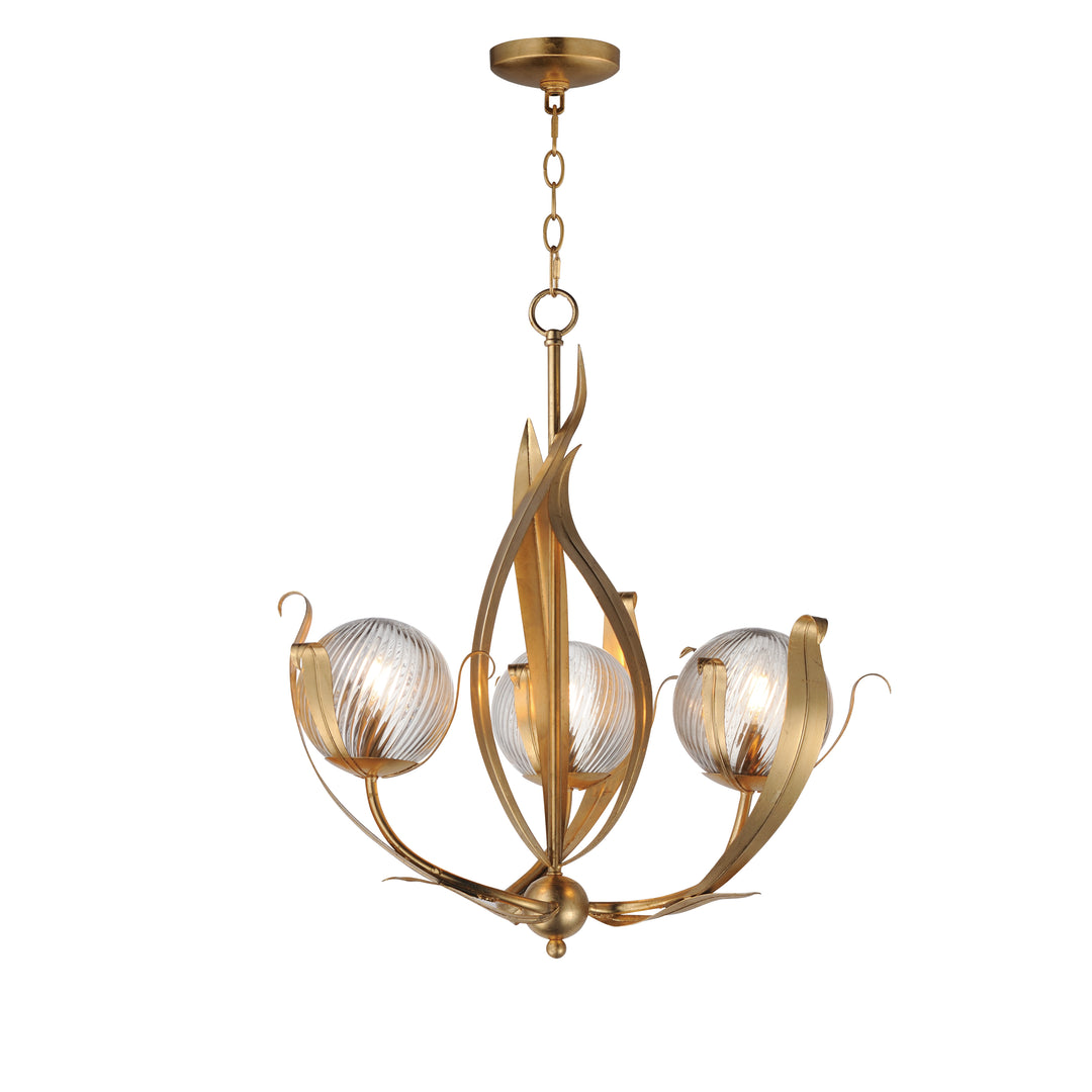 Firenze 3-Light Pendant Gold Leaf