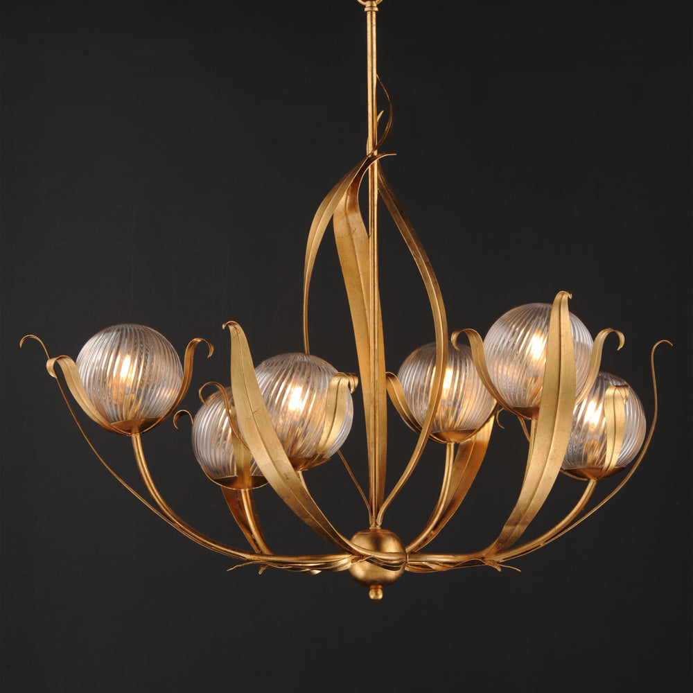 Firenze 6-Light Chandelier Gold Leaf alternate view