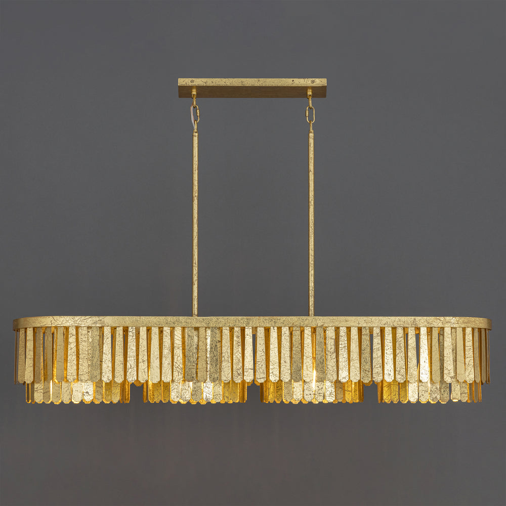 Regalia 48" Linear Chandelier Gold Leaf alternate view