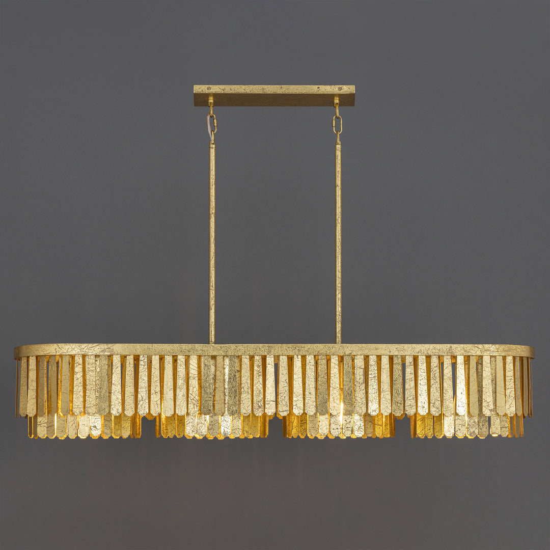 Regalia 48" Linear Chandelier Gold Leaf alternate view