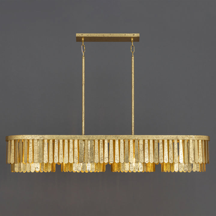 Regalia 48" Linear Chandelier Gold Leaf alternate view