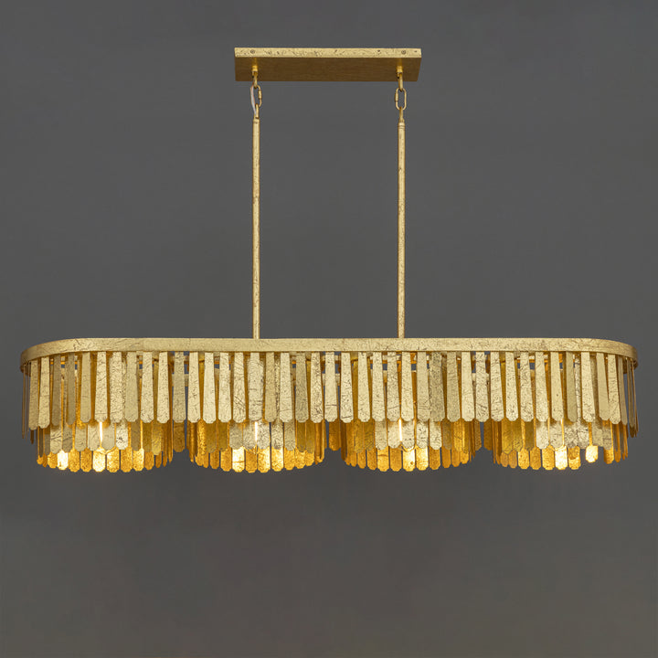 Regalia 48" Linear Chandelier Gold Leaf alternate view