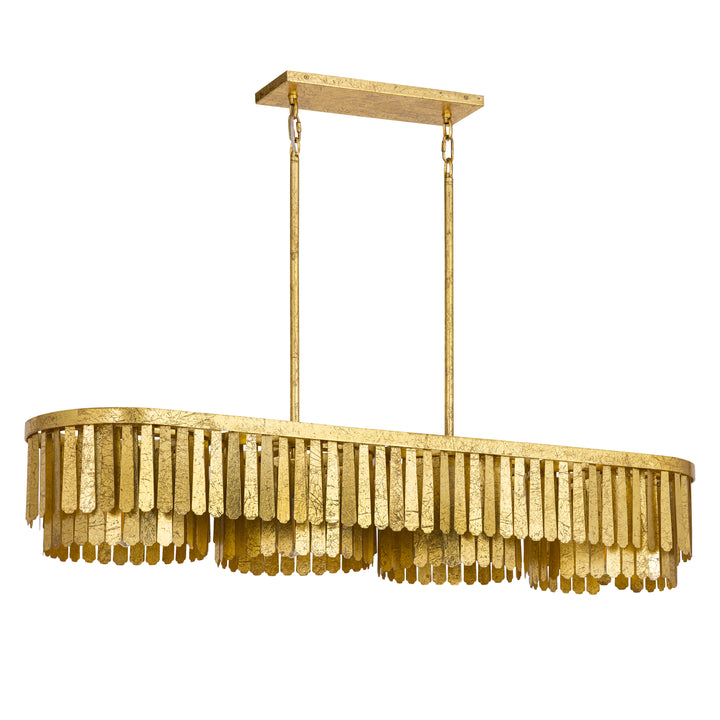 Regalia 48" Linear Chandelier Gold Leaf alternate view