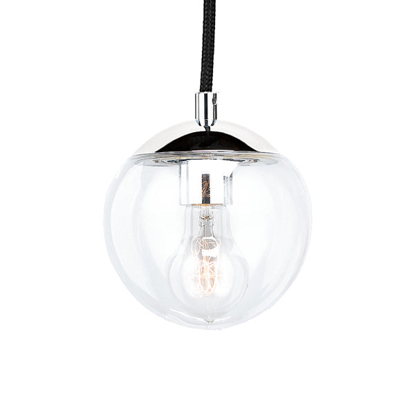 Eclipse Pendant in Polished Chrome with Clear Glass by Russell