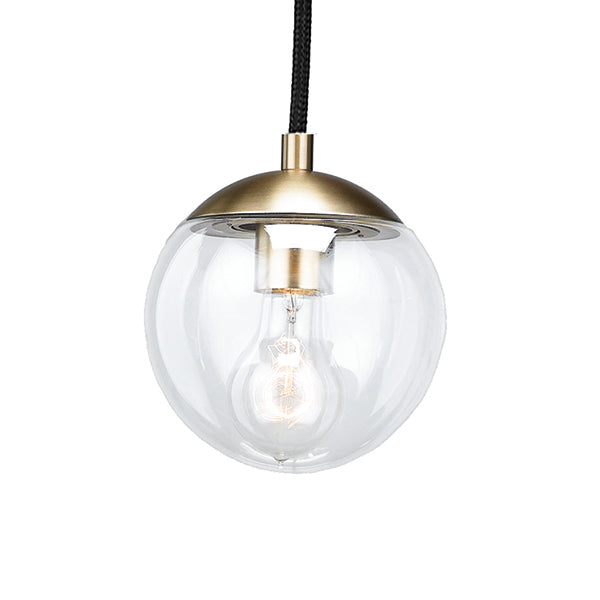 Eclipse Pendant in Soft Gold with Clear Glass by Russell